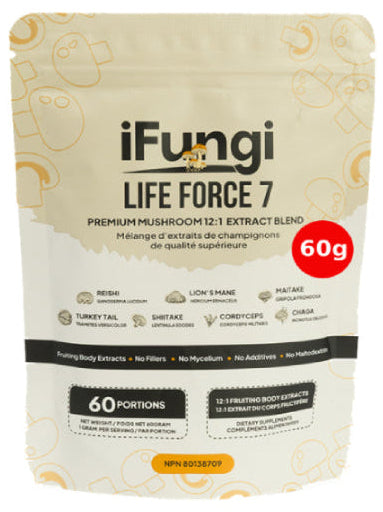 Life Force 7 Mushroom Powder – Focus & Energy Supplement